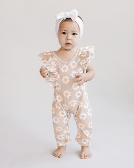 Daisy Flutter Jumpsuit - Latte