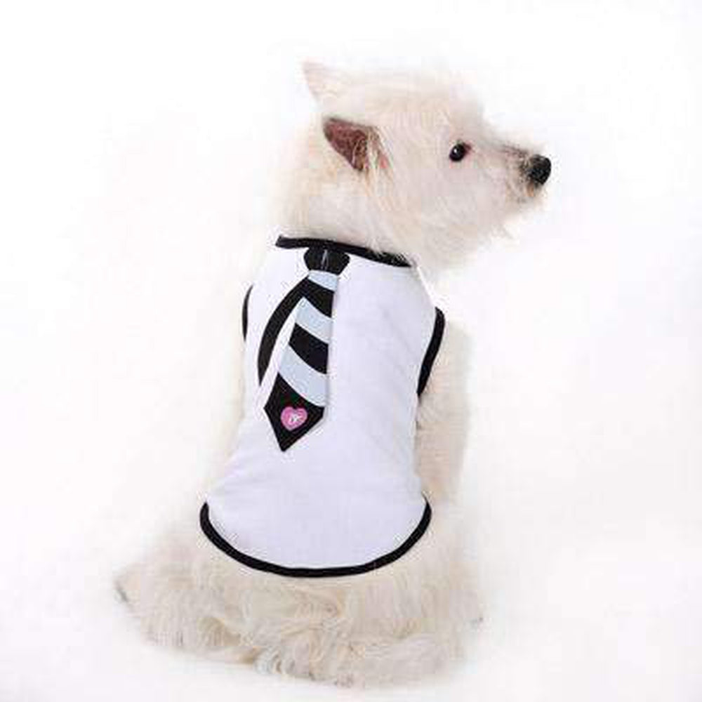 Dapper Dog Tank Top with Necktie