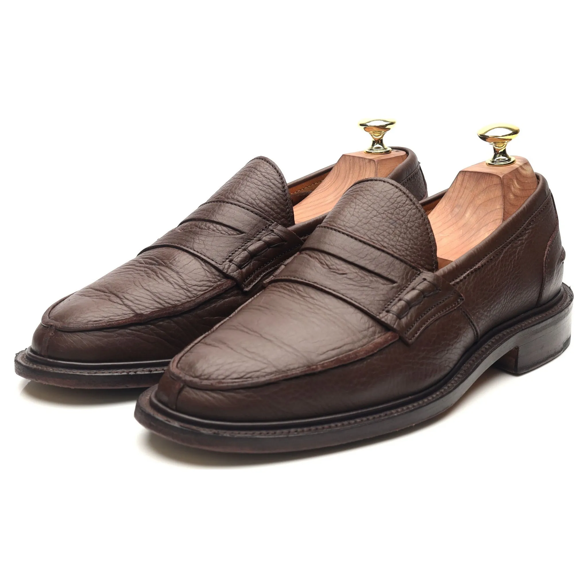 Dark Brown Leather Loafers UK 7 James