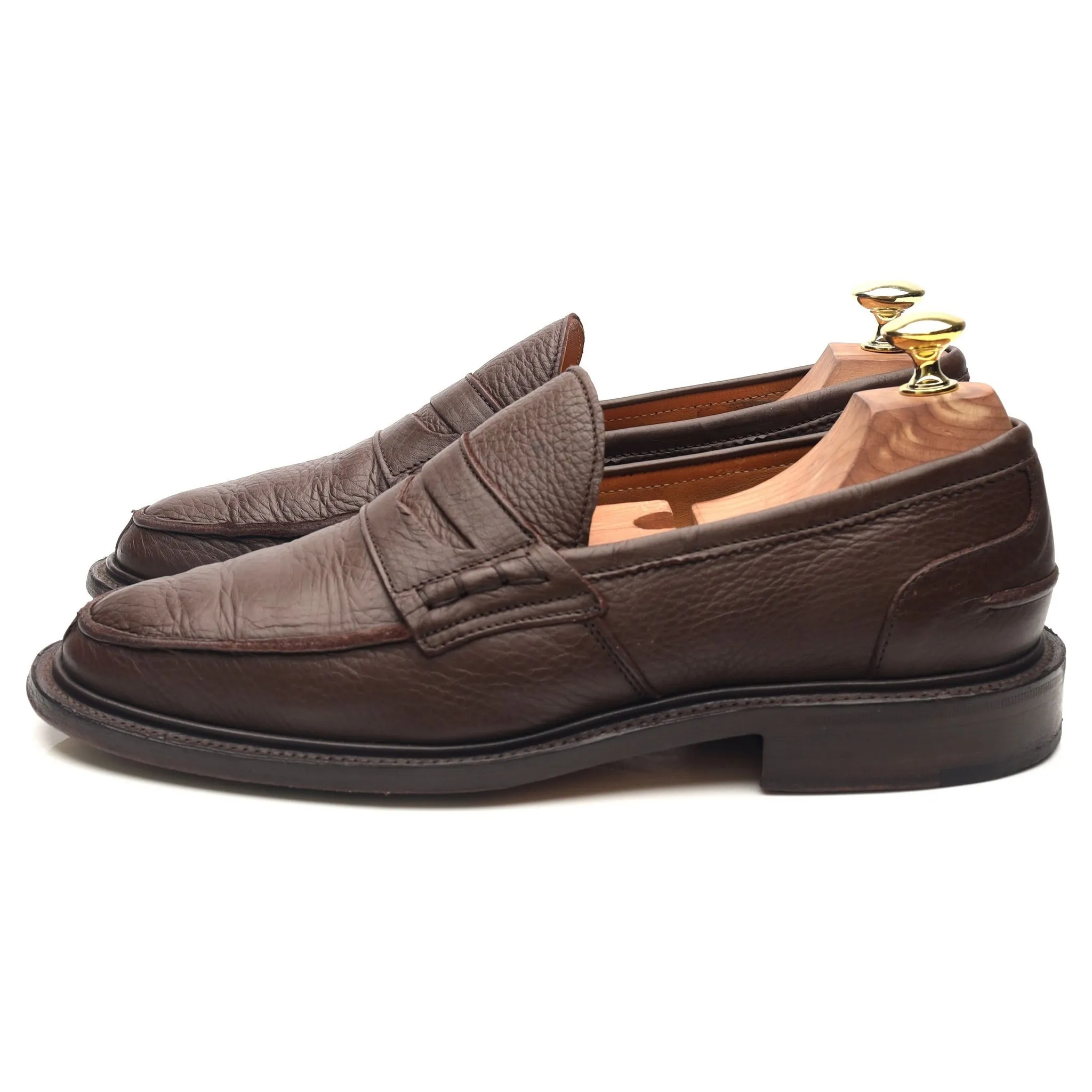 Dark Brown Leather Loafers UK 7 James