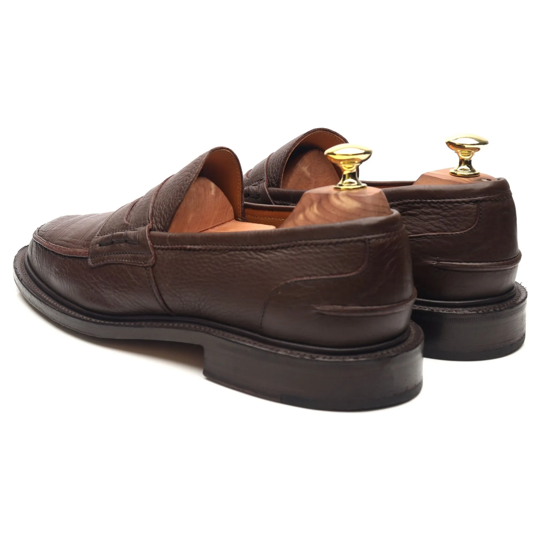 Dark Brown Leather Loafers UK 7 James