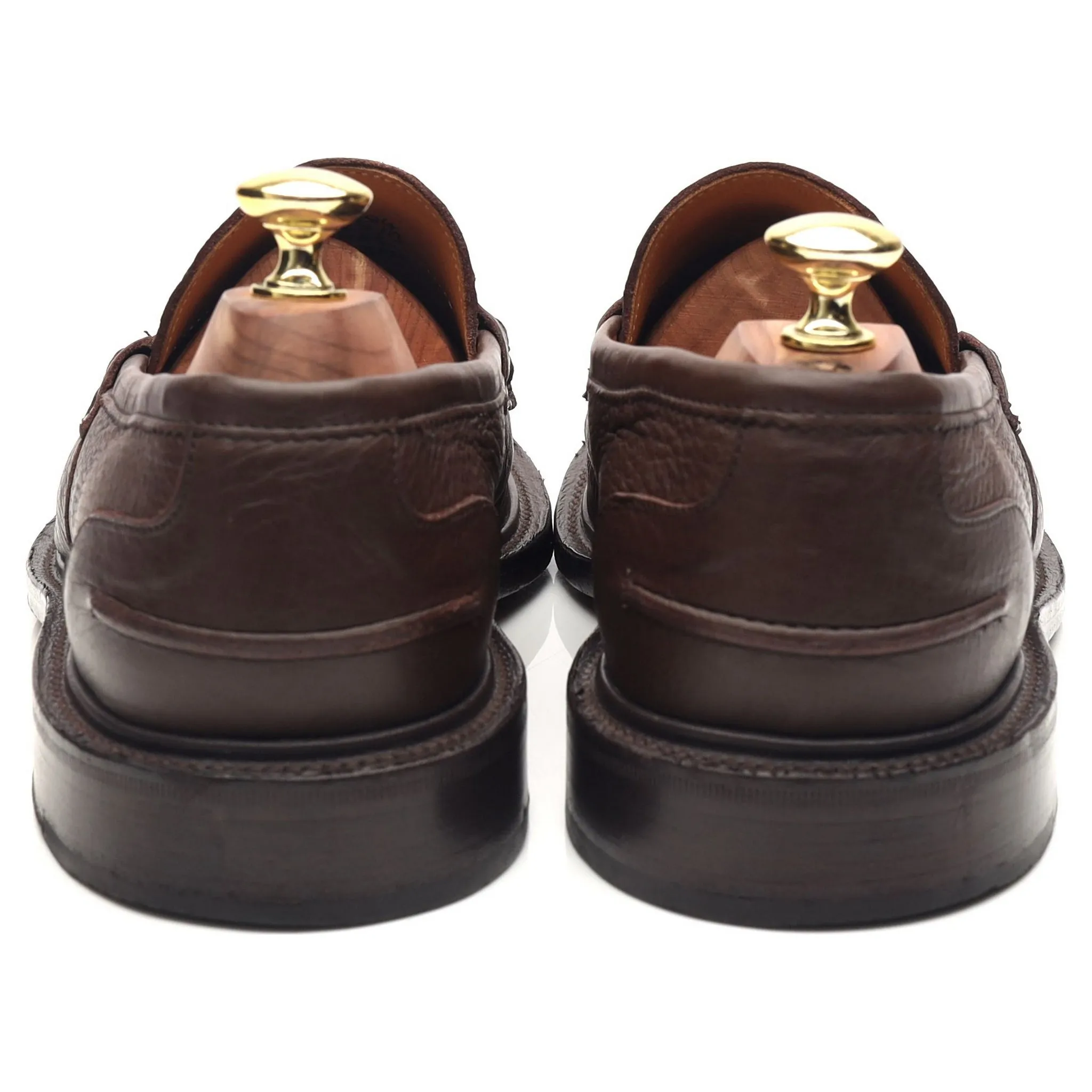 Dark Brown Leather Loafers UK 7 James