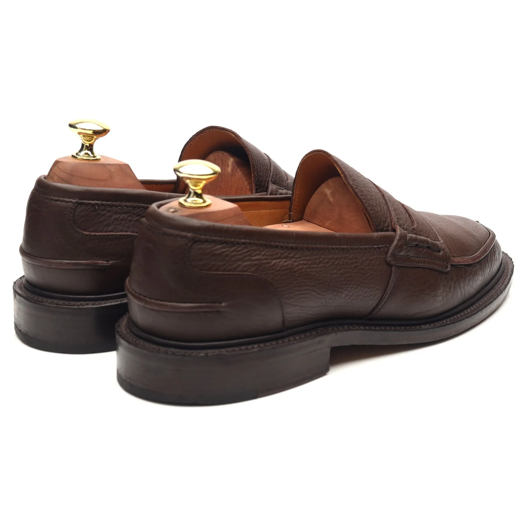 Dark Brown Leather Loafers UK 7 James