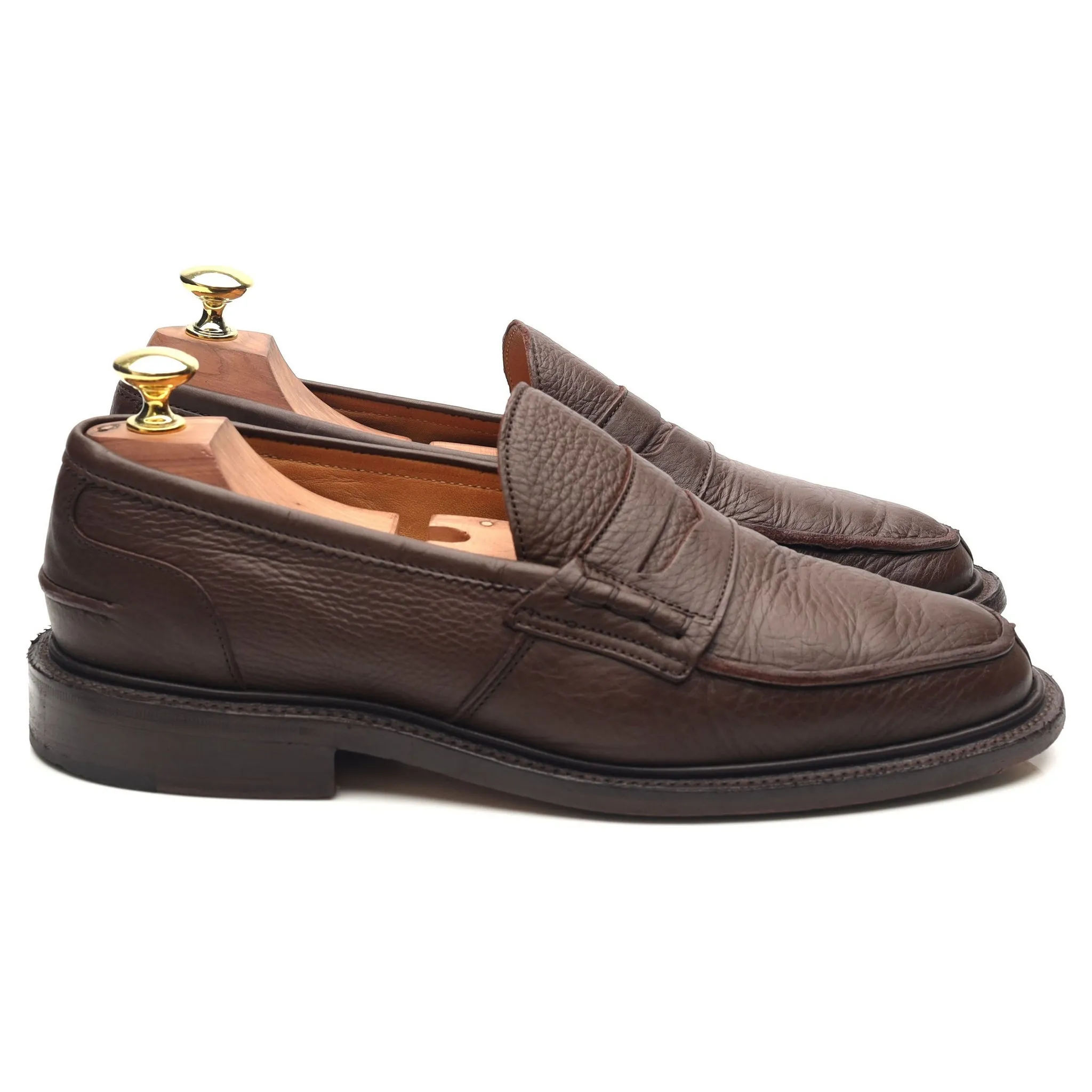 Dark Brown Leather Loafers UK 7 James