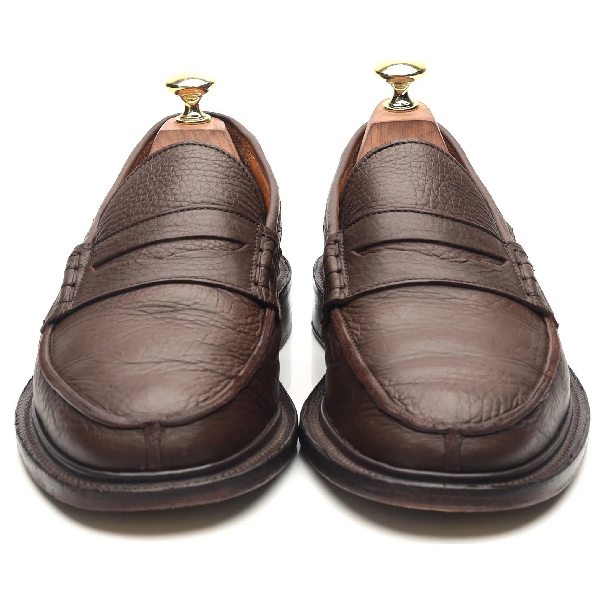 Dark Brown Leather Loafers UK 7 James