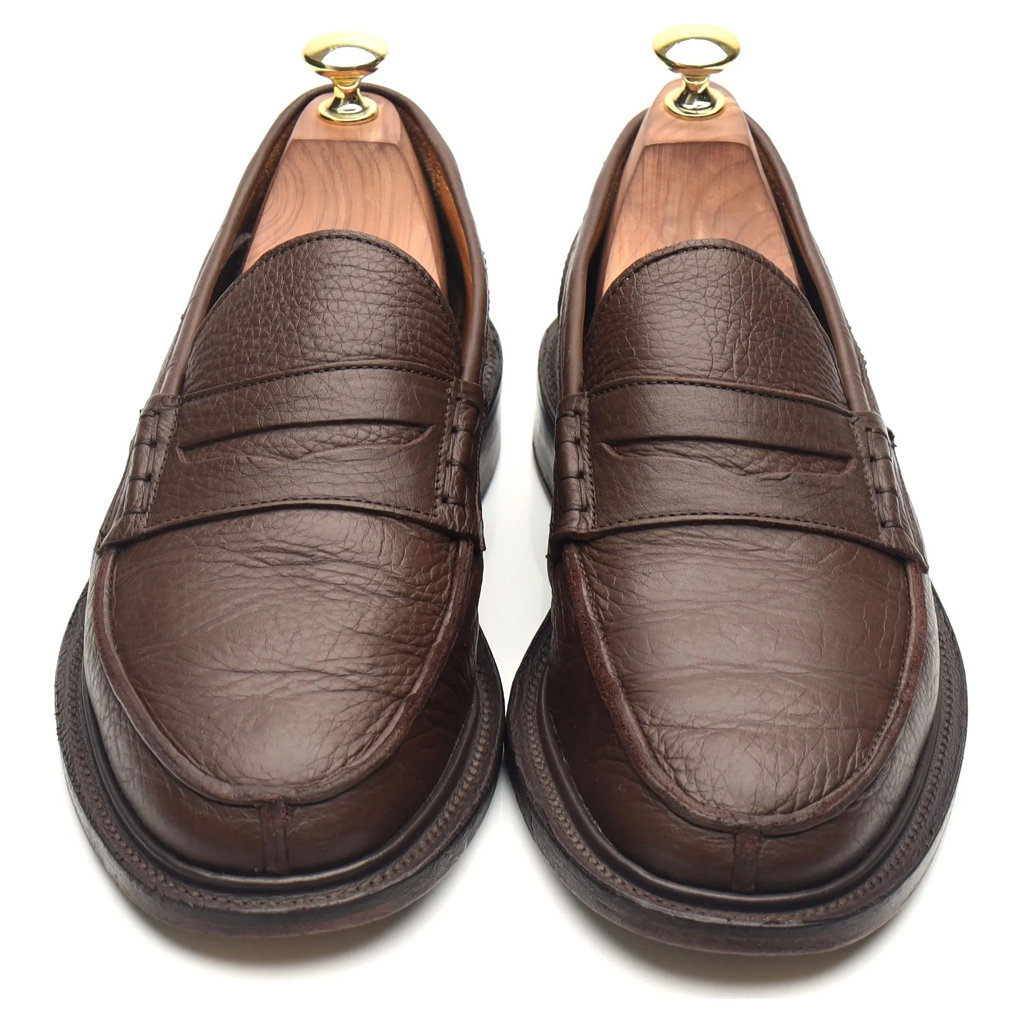 Dark Brown Leather Loafers UK 7 James