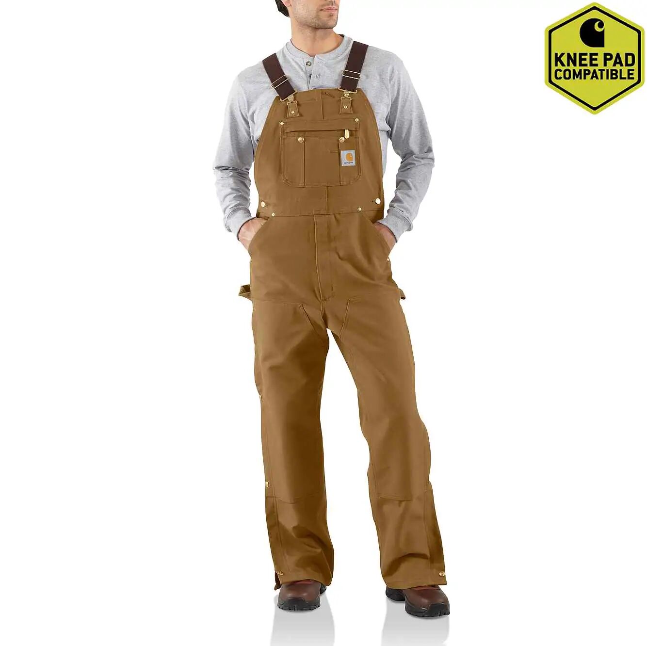 Duck Thigh Zip Bib Overall Unlined