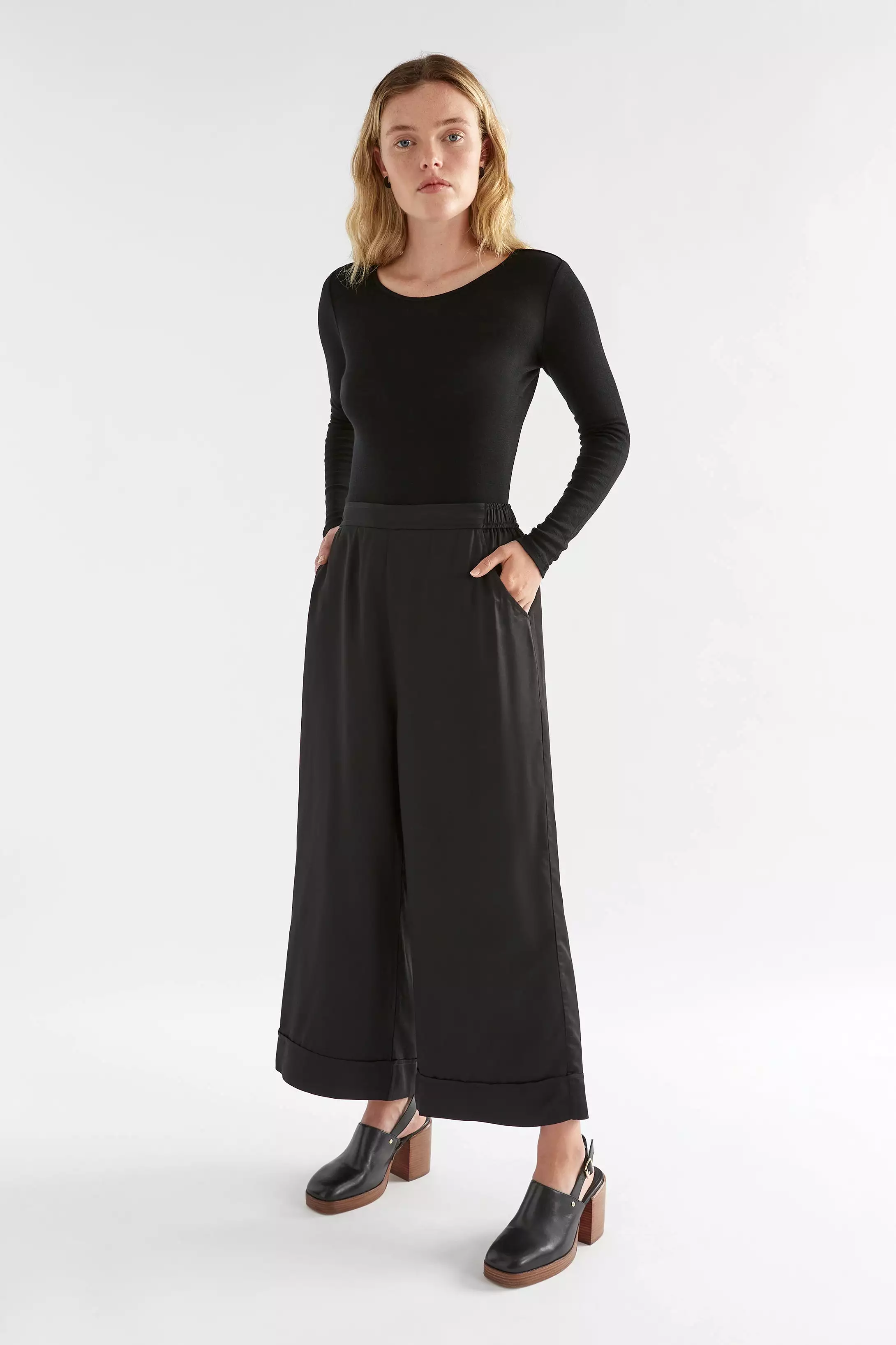 Elk Label - Black Wide Leg Culotte Result