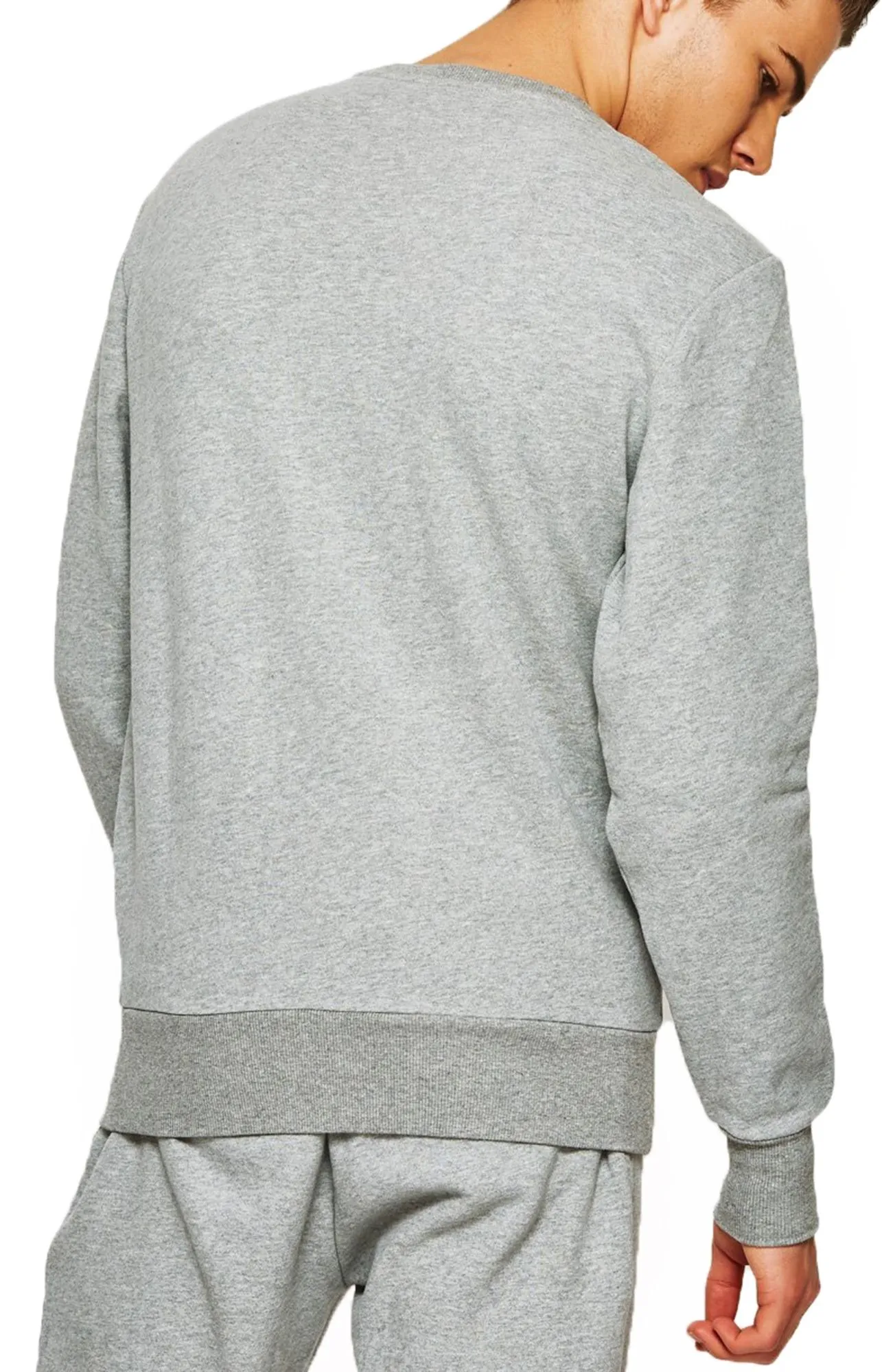 Ellesse Diveria Logo Crew Neck Sweatshirt in Grey Marl