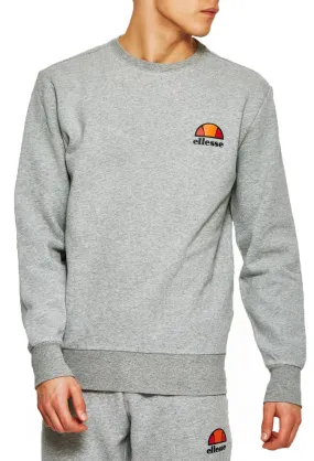 Ellesse Diveria Logo Crew Neck Sweatshirt in Grey Marl