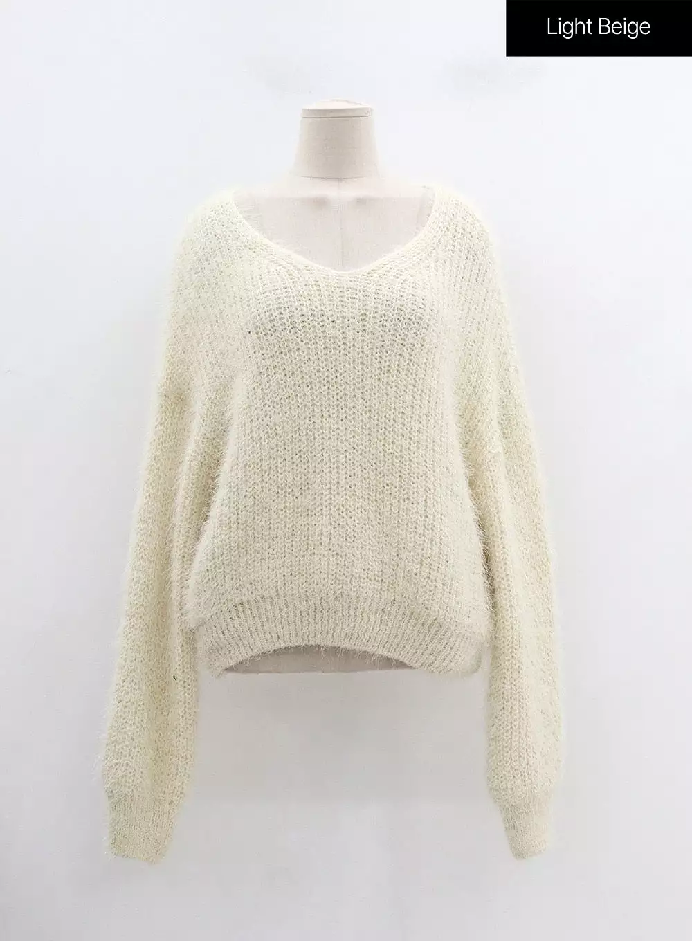 Faux Fur V-Neck Sweater - OD21