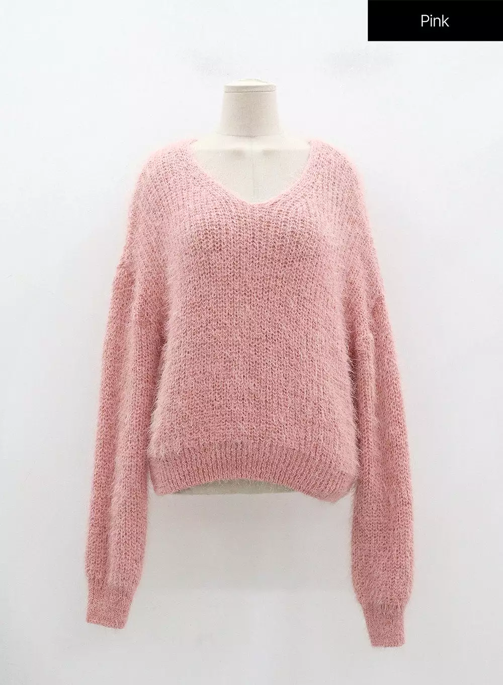 Faux Fur V-Neck Sweater - OD21