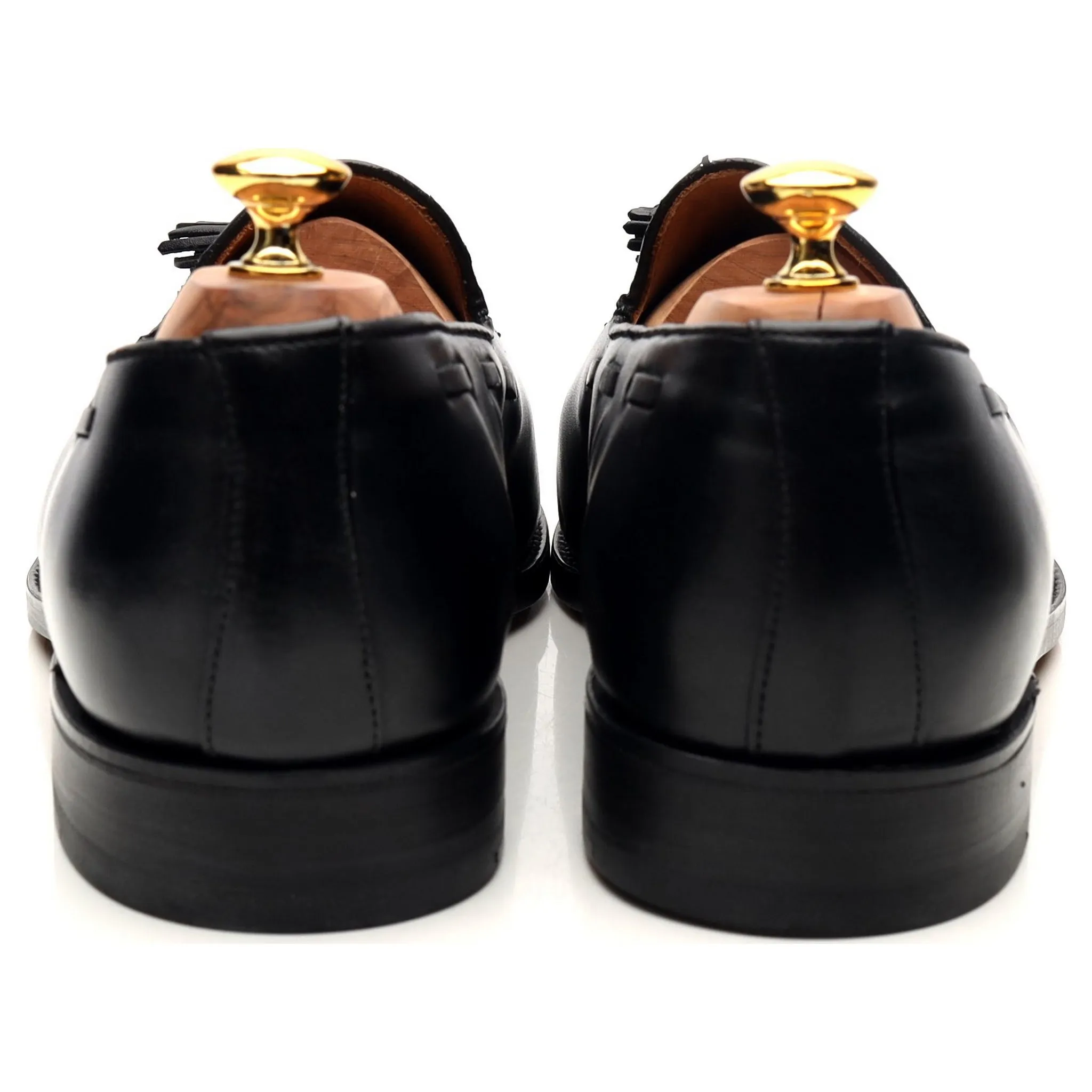 Finchley Black Leather Tassel Loafers UK 11 F