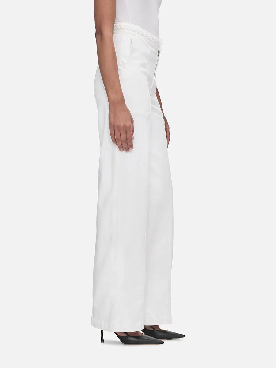 Frame - Wide Leg Pants - Natural Waistband Braided