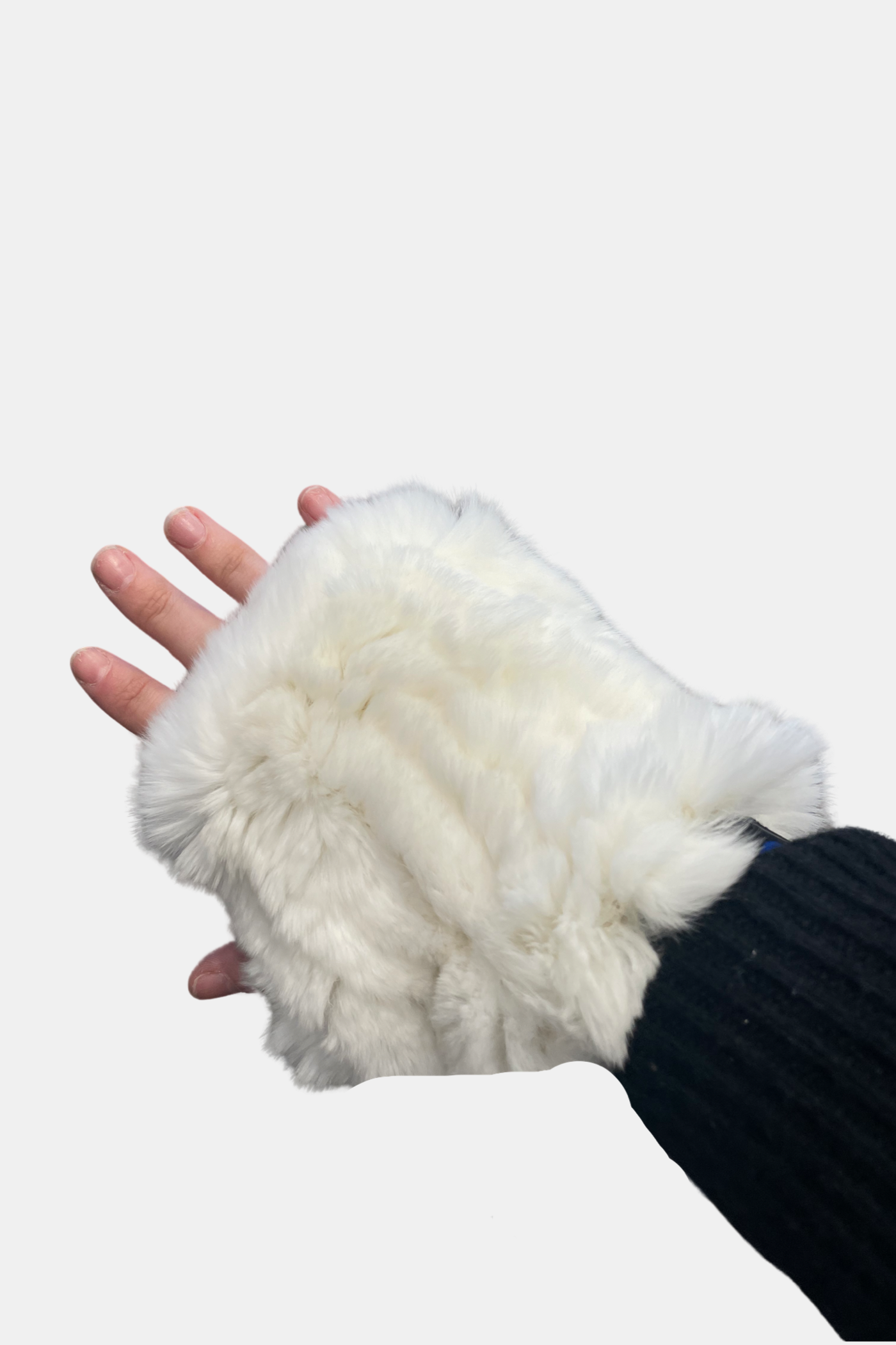 Furry Fingerless Gloves