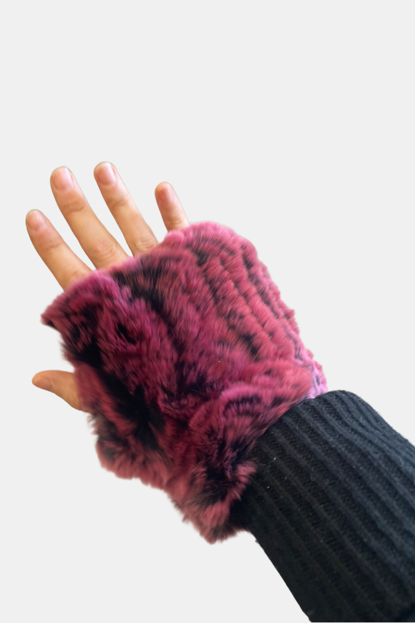 Furry Fingerless Gloves