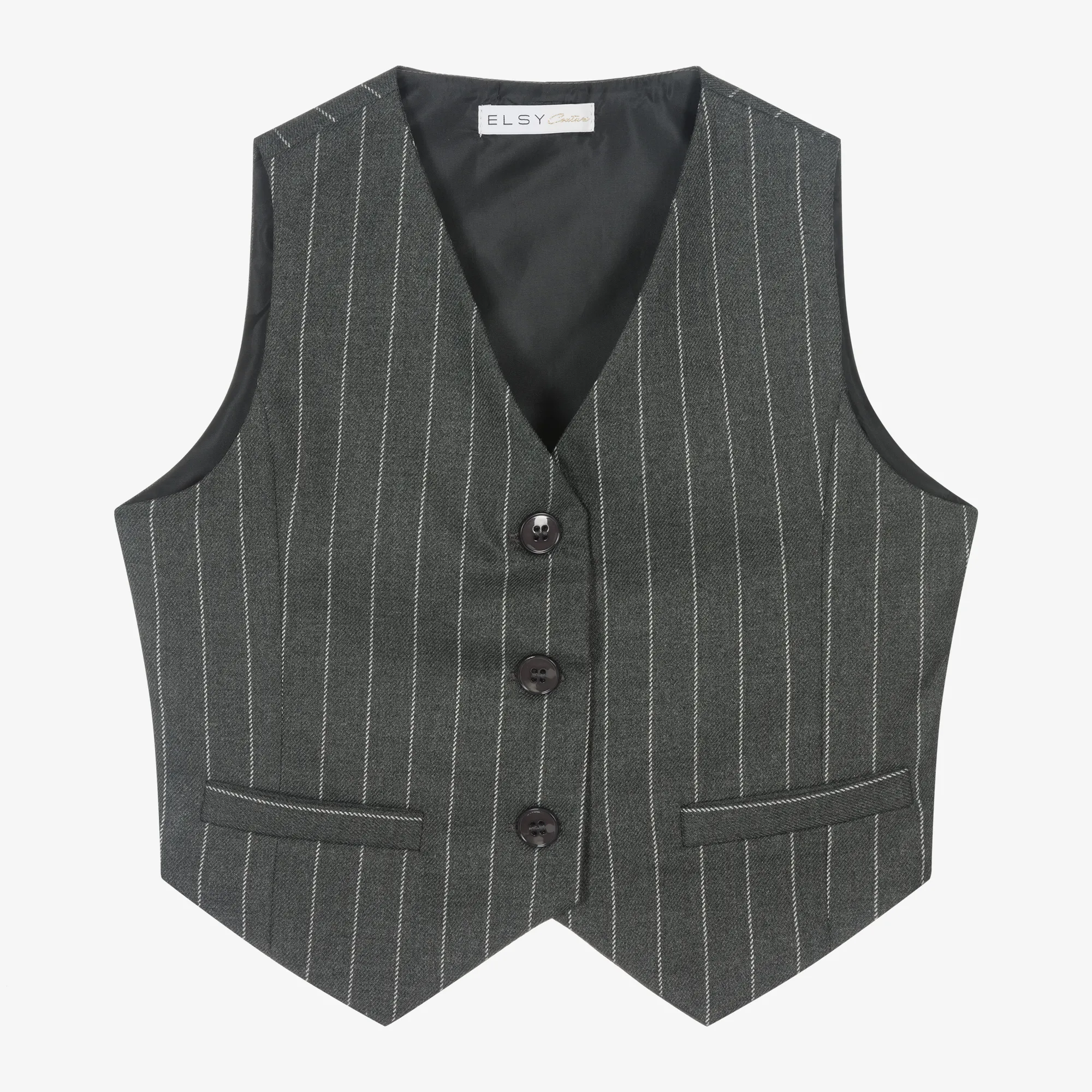 Girls Pinstripe Vest