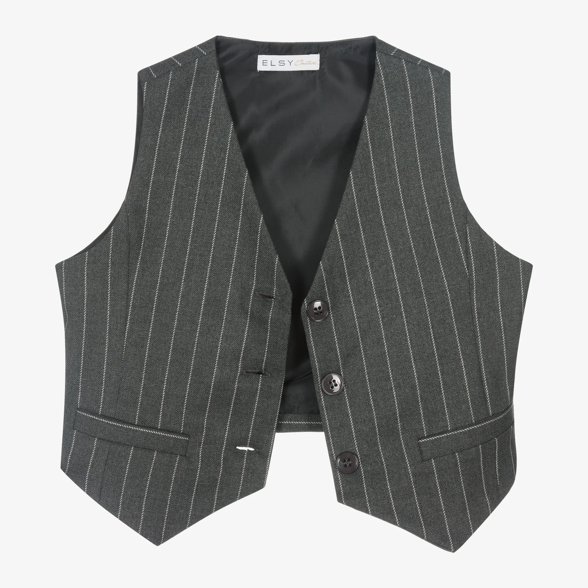 Girls Pinstripe Vest