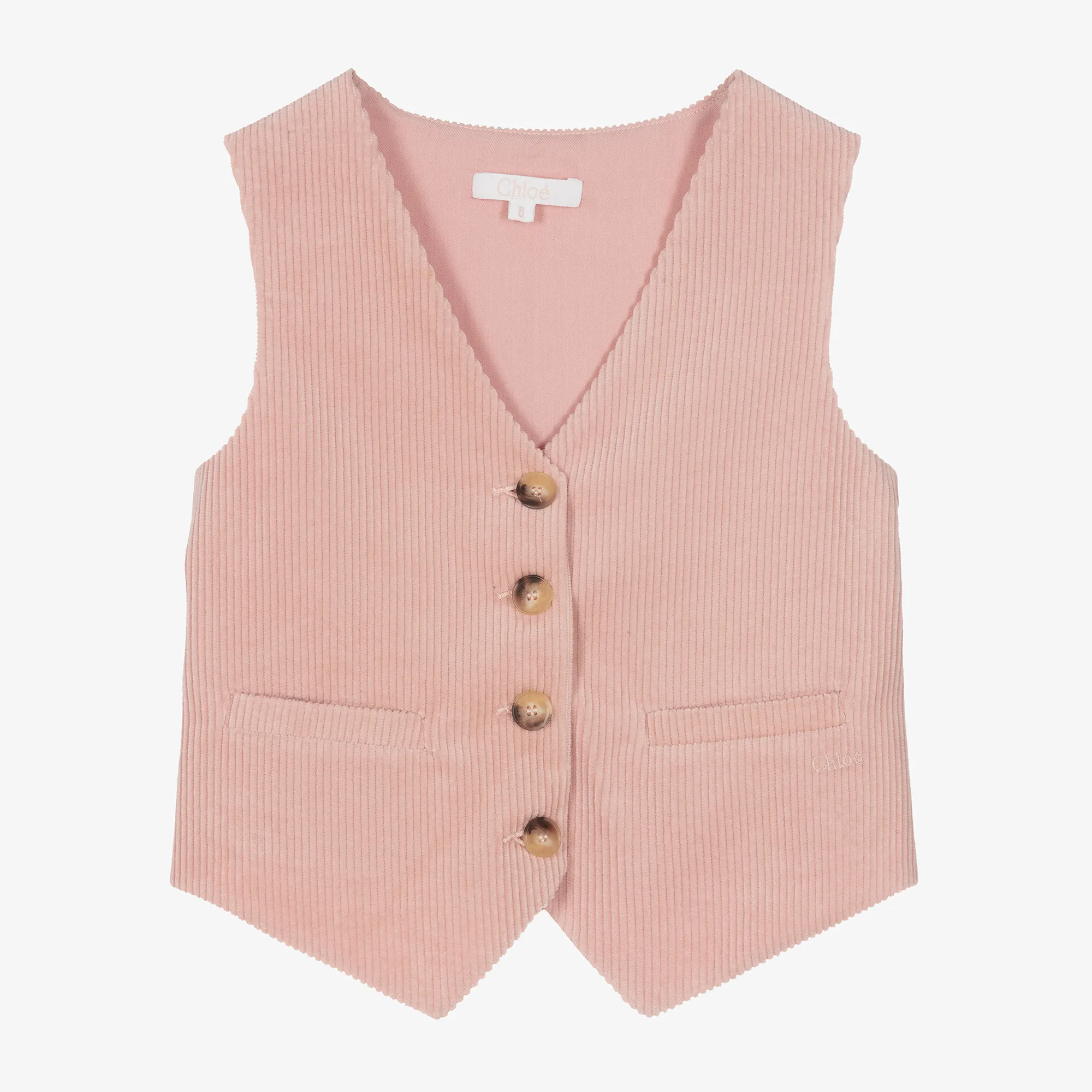 Pink Corduroy Vest for Girls