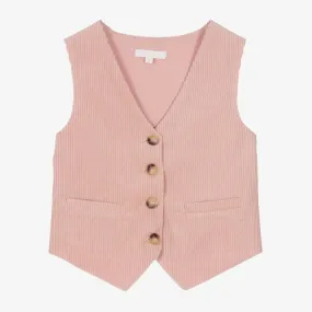 Pink Corduroy Vest for Girls