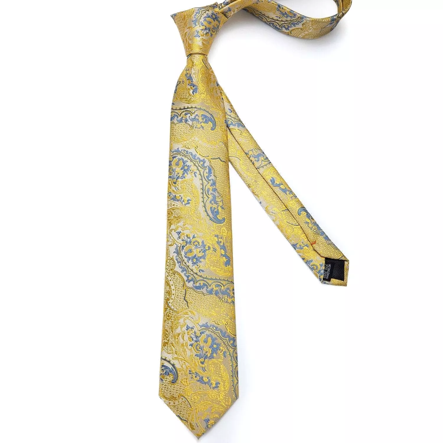 Gold Paisley Necktie Set