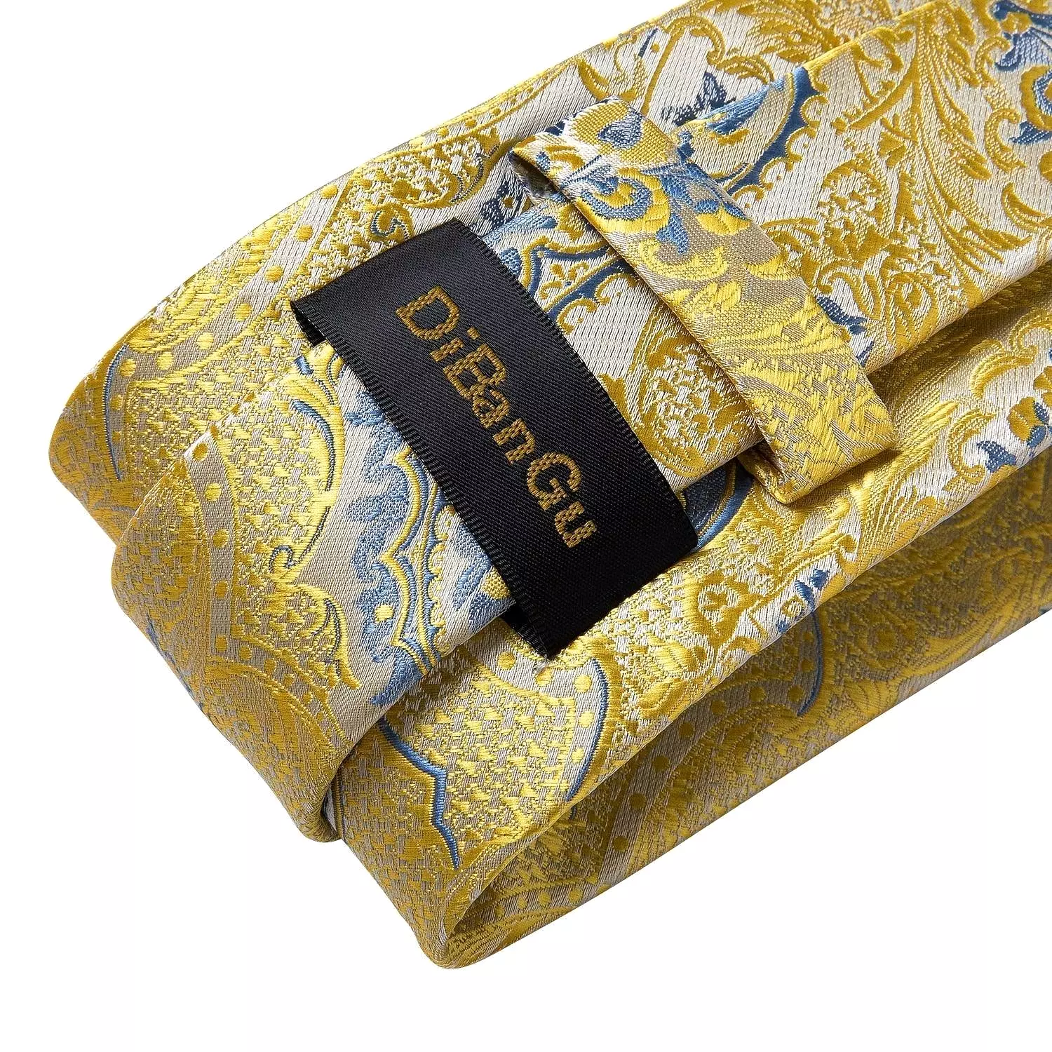 Gold Paisley Necktie Set