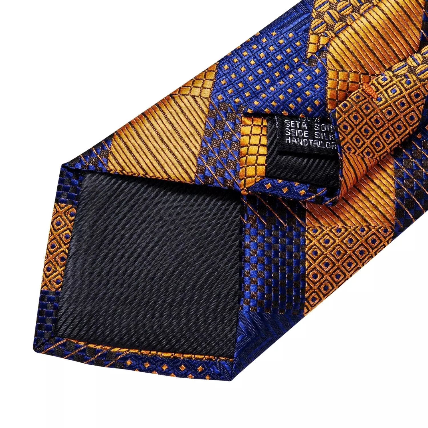 Gold Striped Silk Necktie Set