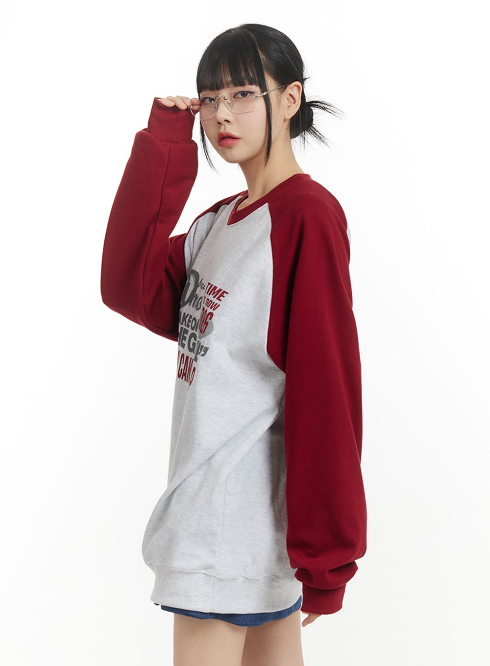 Graphic Crew Neck Sweatshirt - Cozy Lettering - IM406