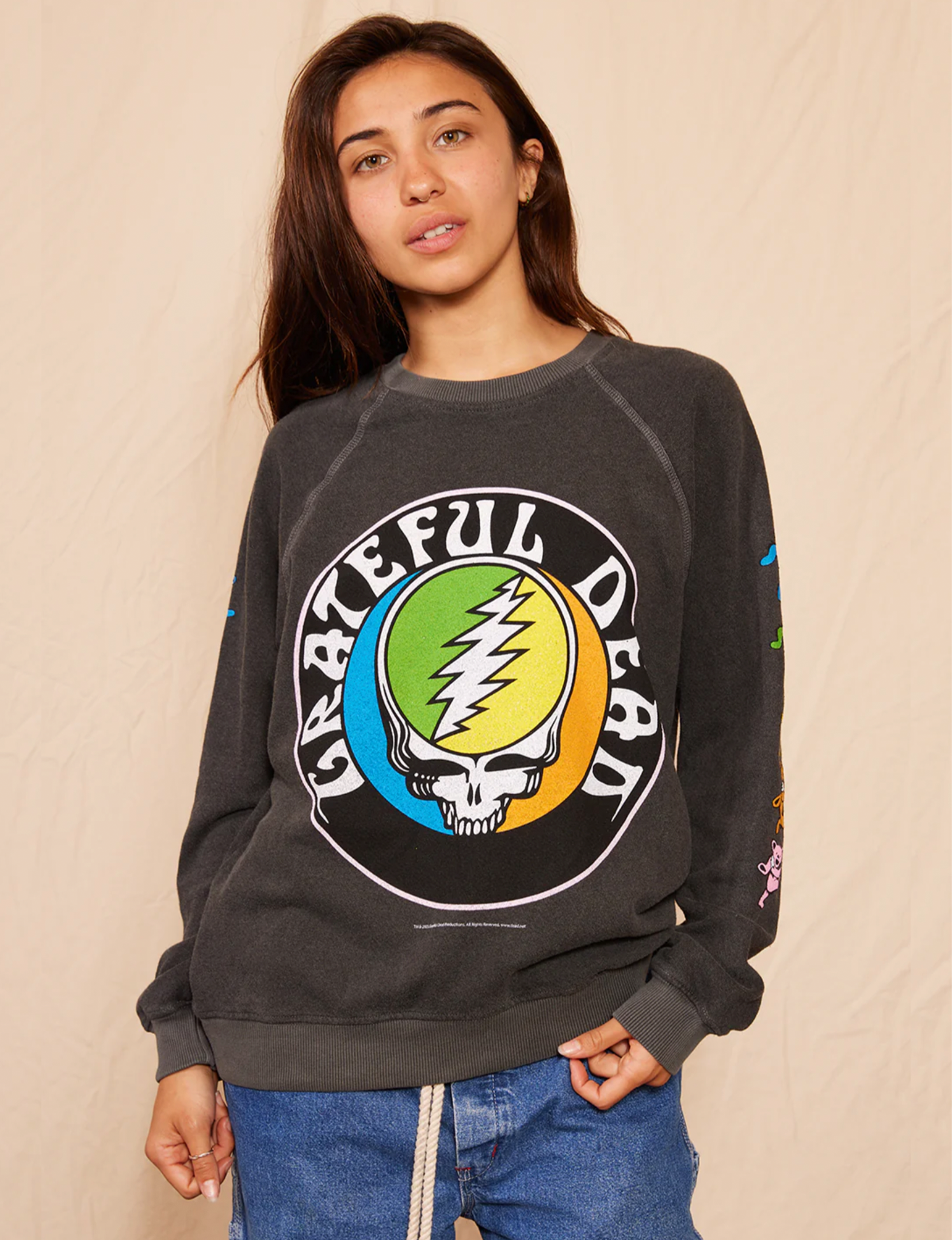 Grateful Dead Bears Crewneck Sweatshirt, Black