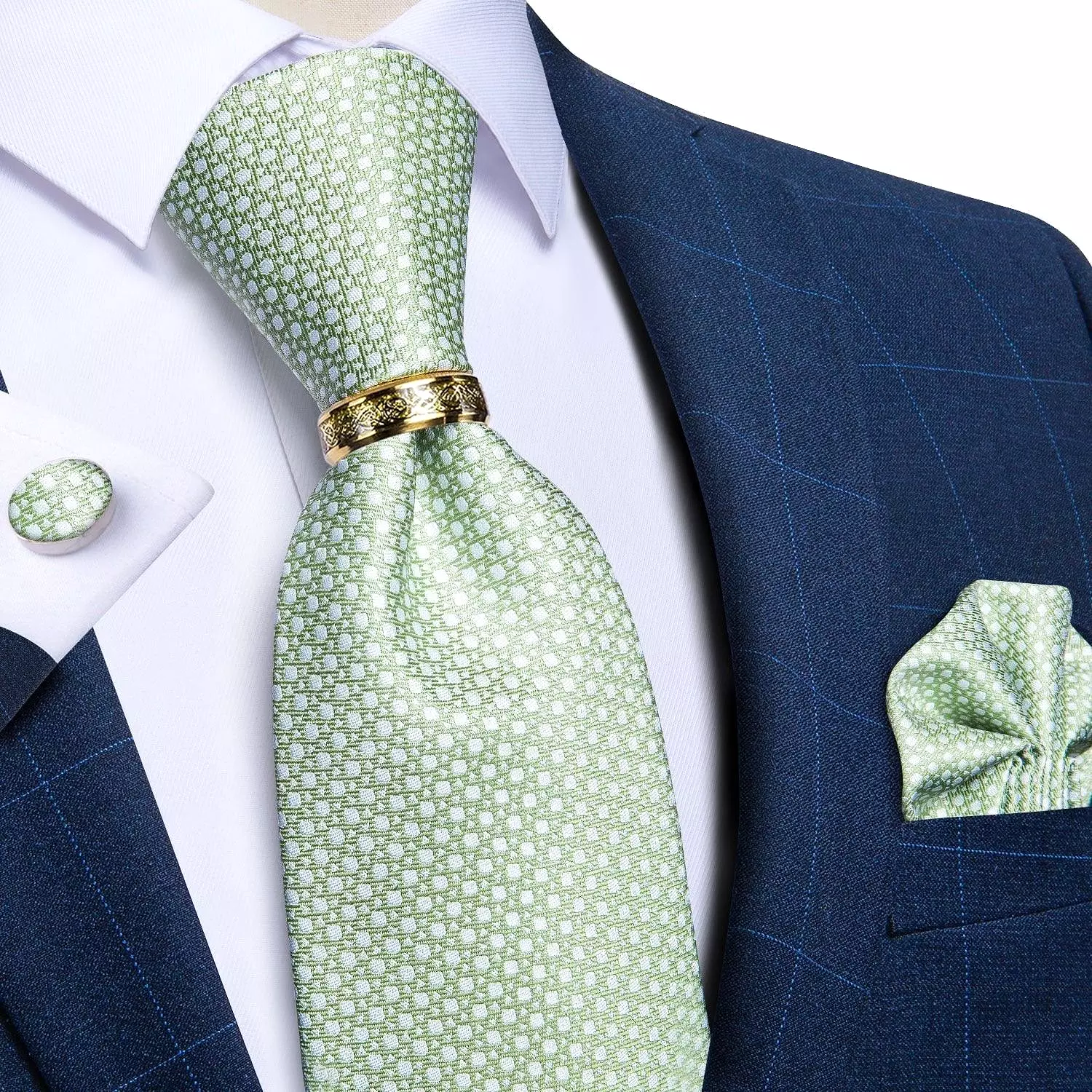 Green Elegant Necktie Set