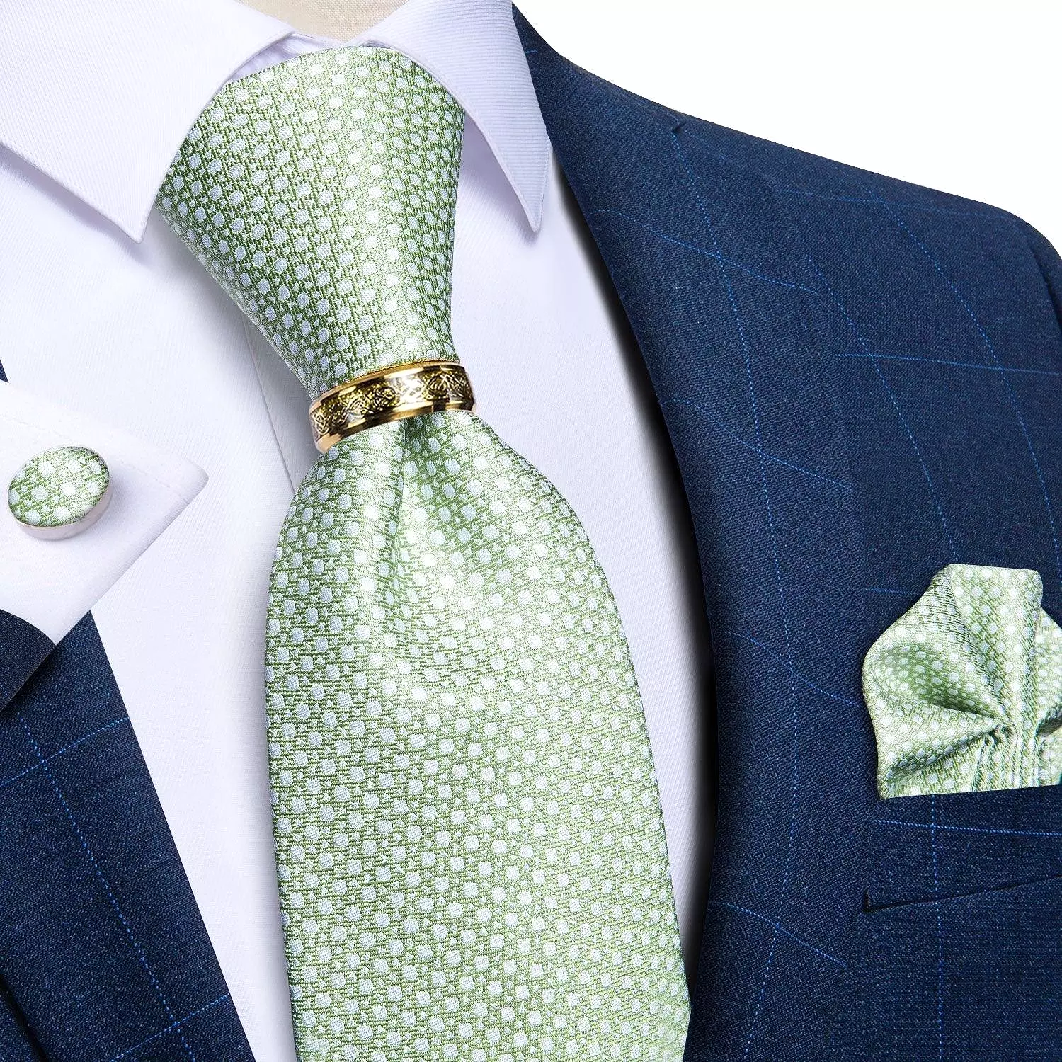 Green Elegant Necktie Set