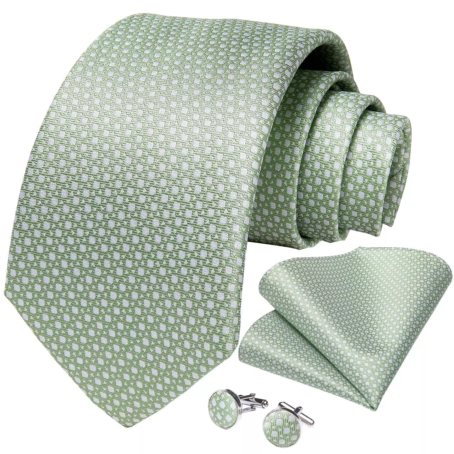 Green Elegant Necktie Set