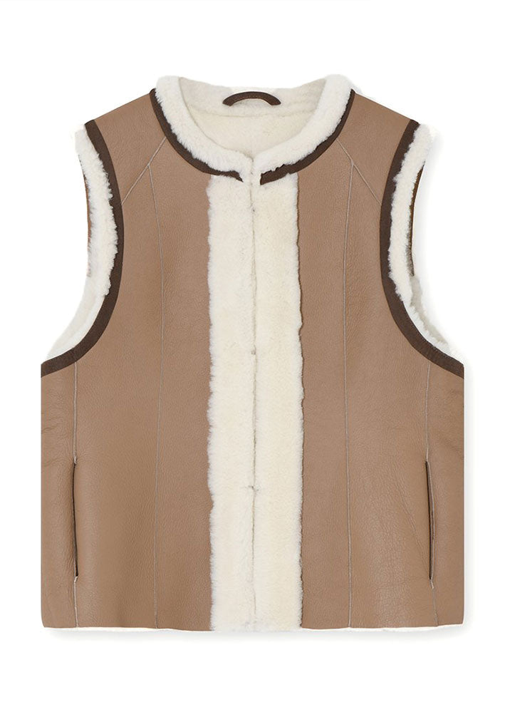 Gustav Abena Shearling waistcoat 52103 Rulamsvest - Neutral