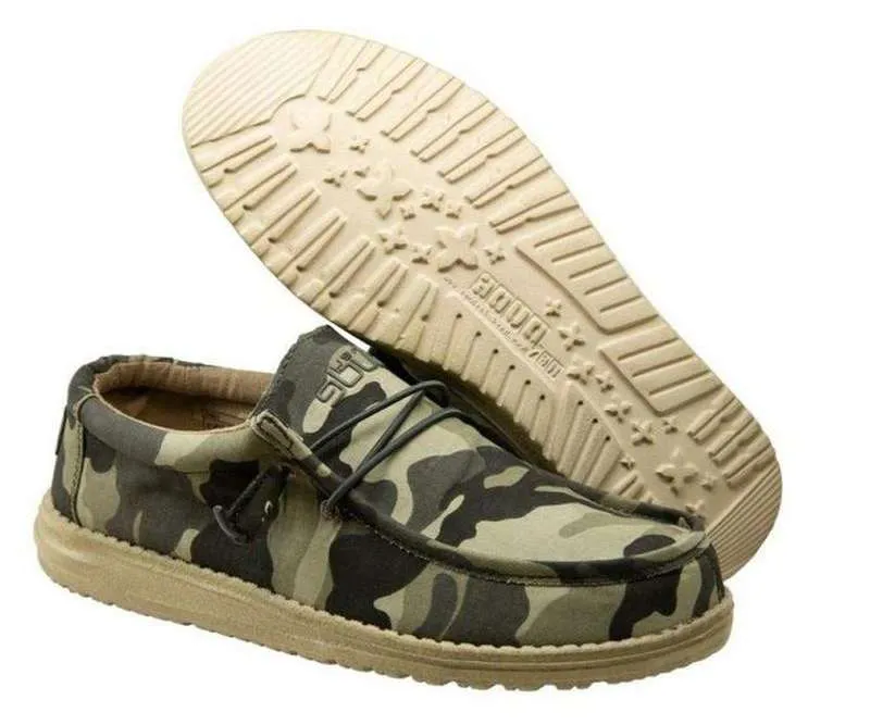 Hey Dude Men’s Wally Shoes – Camo