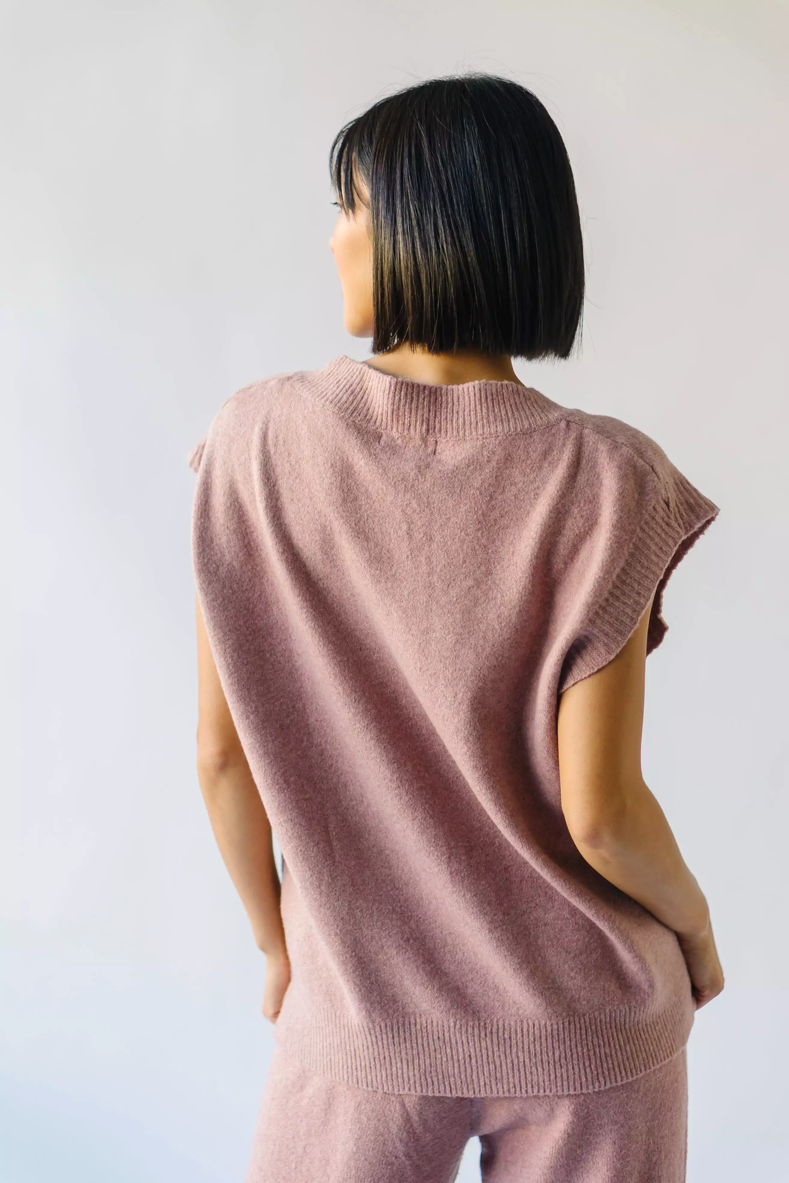 Heyland V-Neck Knit Sweater, Dusty Pink