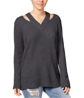 Hooked Up Women's Cutout Pullover Sweater with IoT Integration.