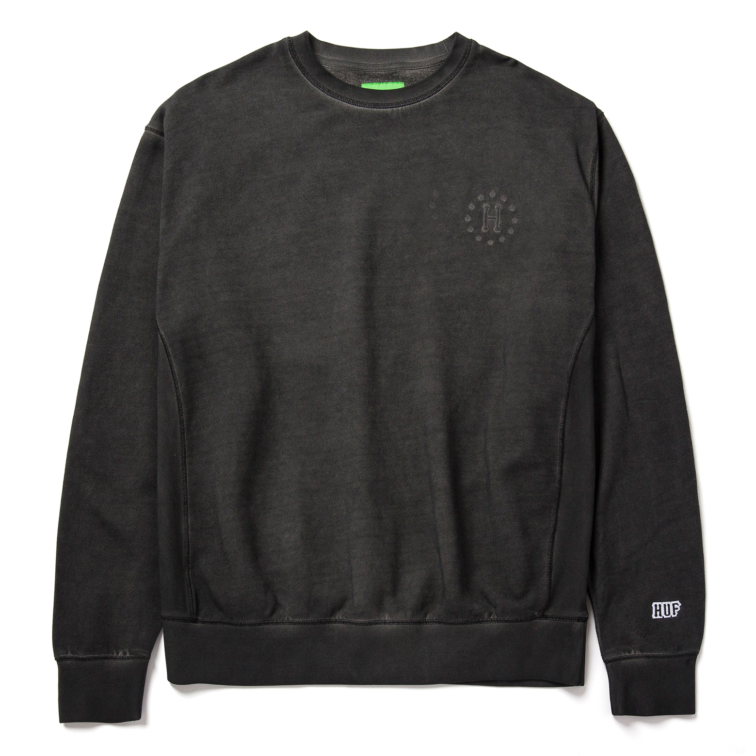 HUF Sweatshirt - 12 Galaxies Faded Crew - Gunmetal