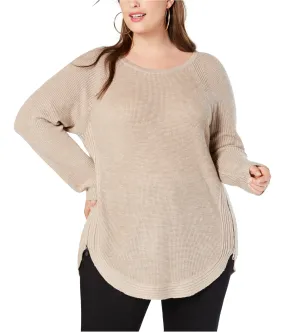 INC Women's Waffle Side Zip Sweater