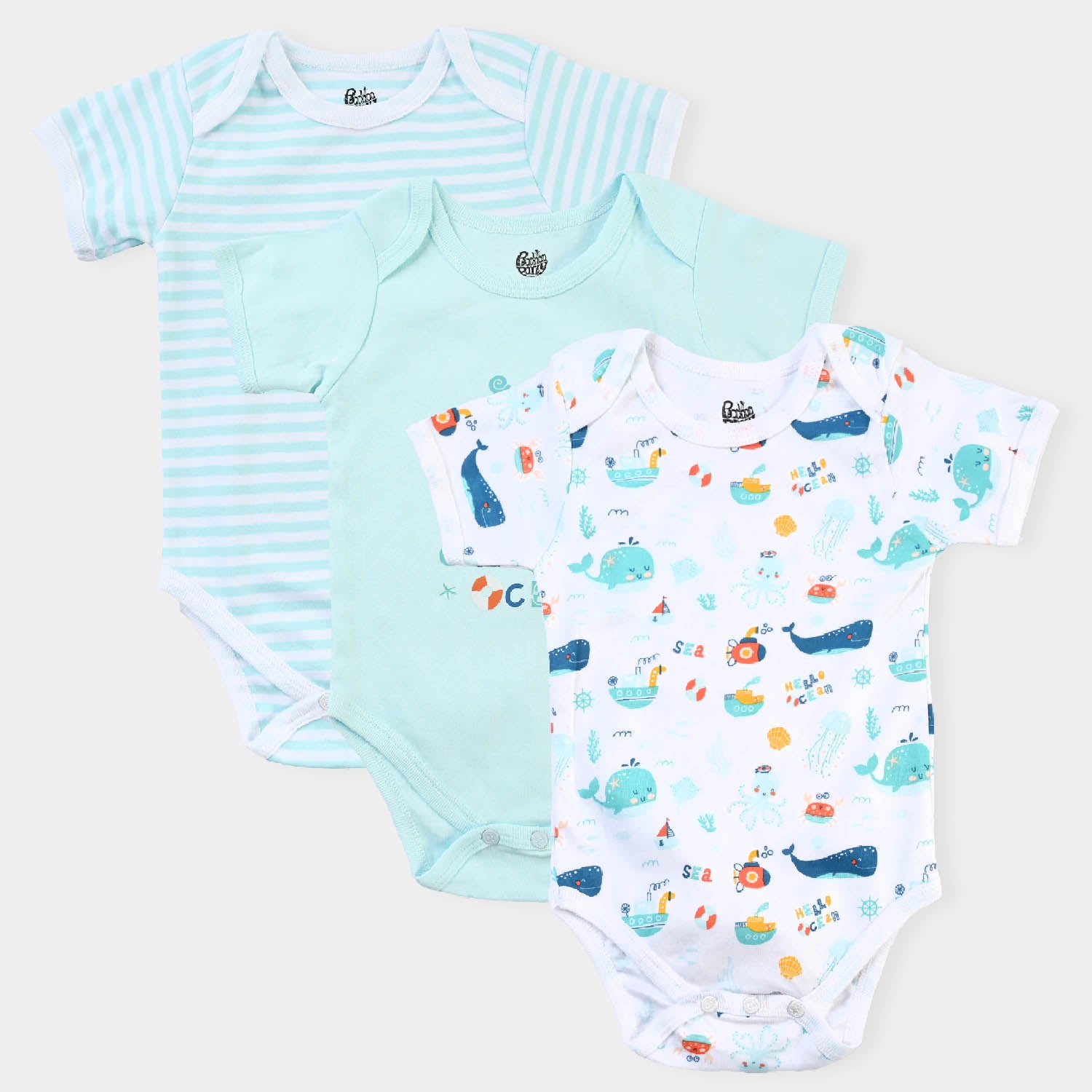 Infant Boys Cotton Romper Set - Poplin