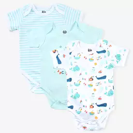 Infant Boys Cotton Romper Set - Poplin