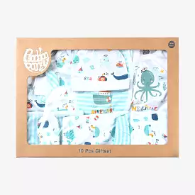 Infant Boys Marine Life Cotton Poplin 10 Piece Set