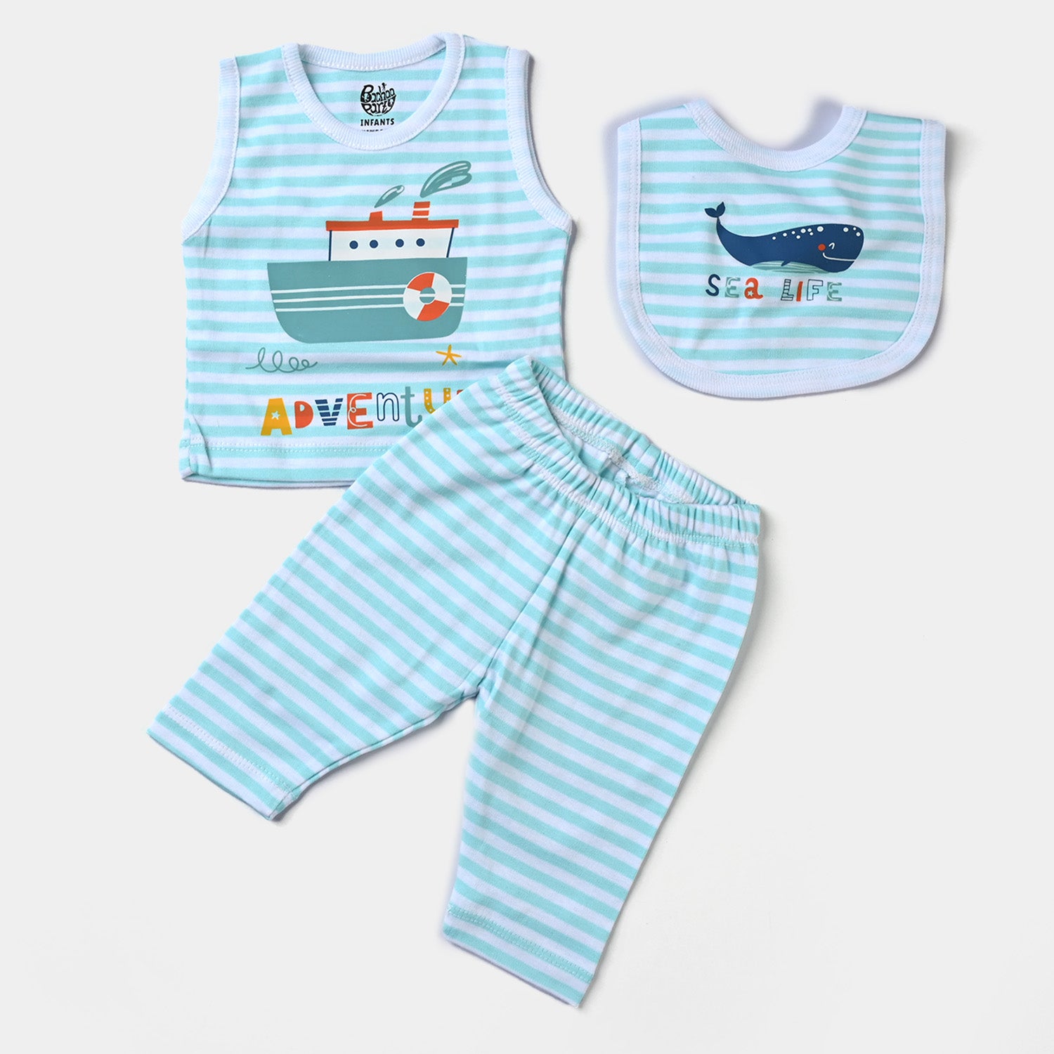 Infant Boys Marine Life Cotton Poplin 8 Piece Set