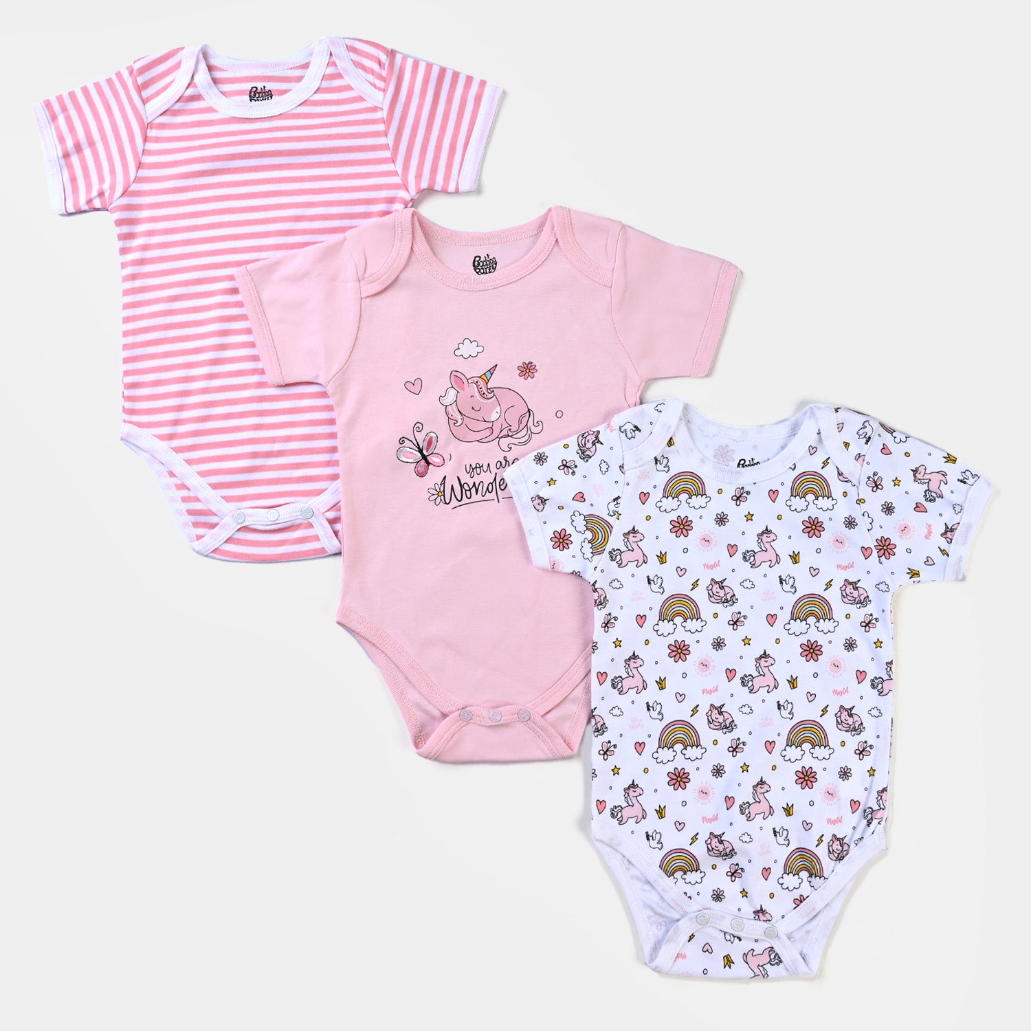 Infant Girls Cotton Romper Set