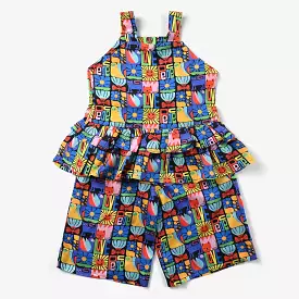 Infant Girls Viscose Co-ord Set - Fnkasia Multi