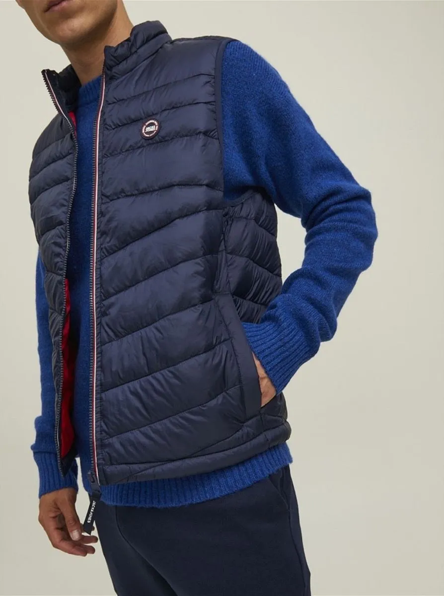 Jack & Jones Navy Blazer Puffer Bodywarmer Gilet