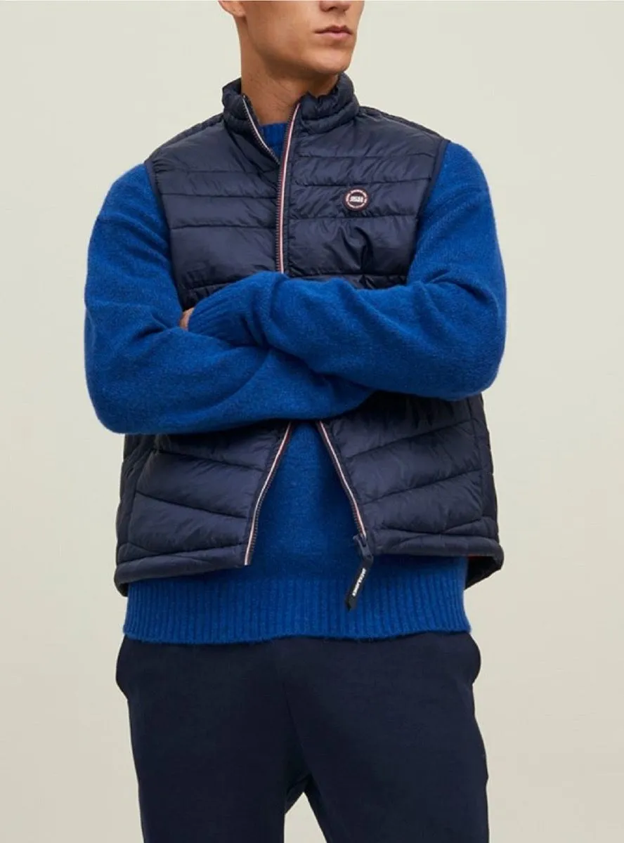 Jack & Jones Navy Blazer Puffer Bodywarmer Gilet