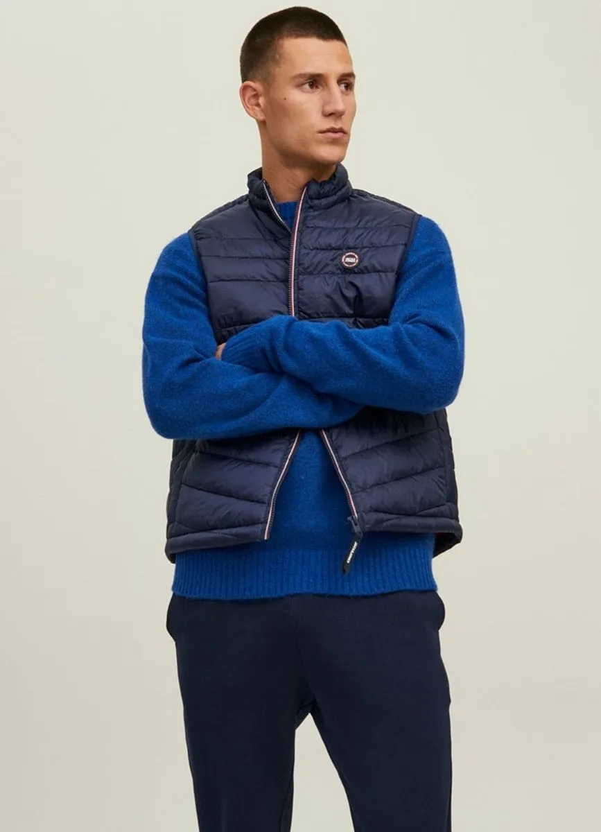 Jack & Jones Navy Blazer Puffer Bodywarmer Gilet