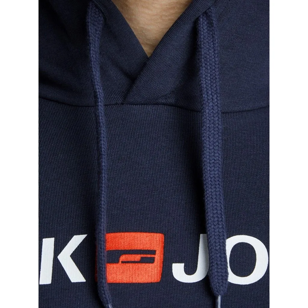 Navy Blazer Retro Logo Hooded Sweatshirts by Jack & Jones