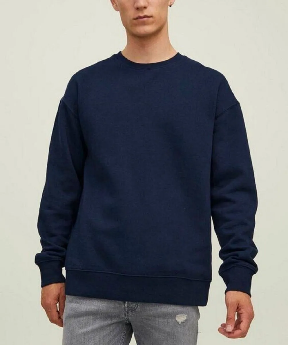 Jack & Jones Star Basic Navy Crew Sweatshirts