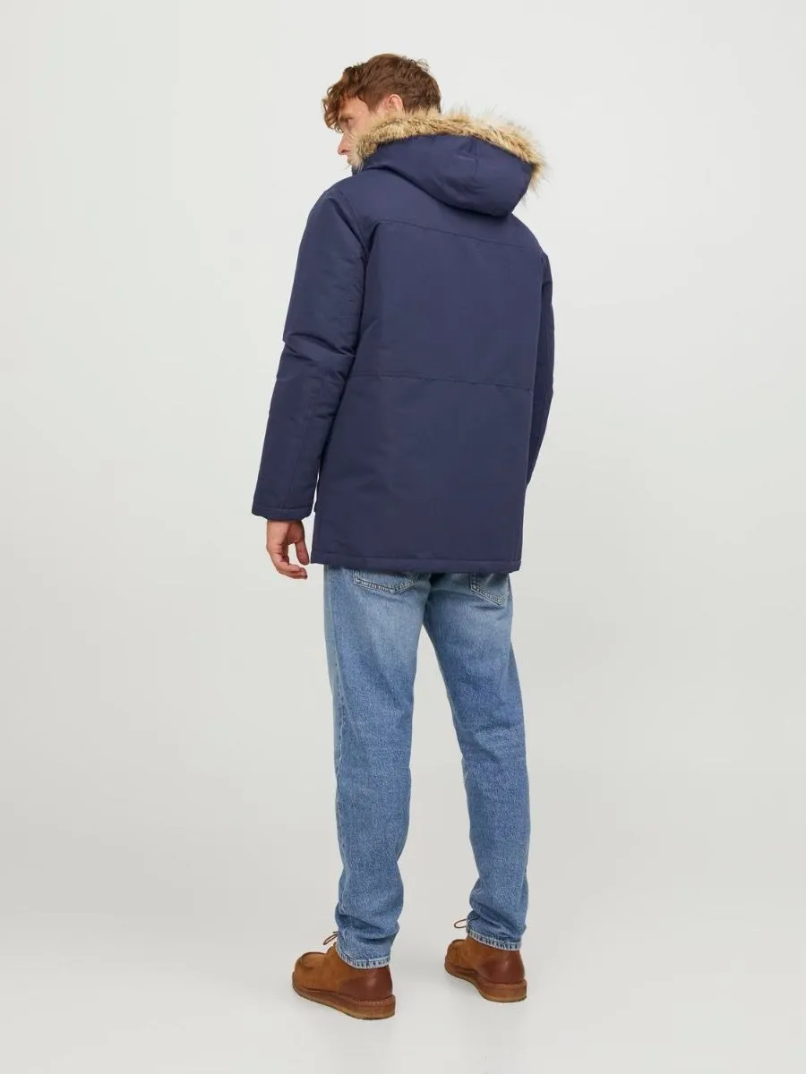 Jack and Jones Navy Blazer Wing Parka Jacket